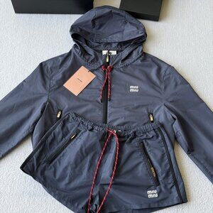 MIUMIU trench coat and shorts, well-tailored